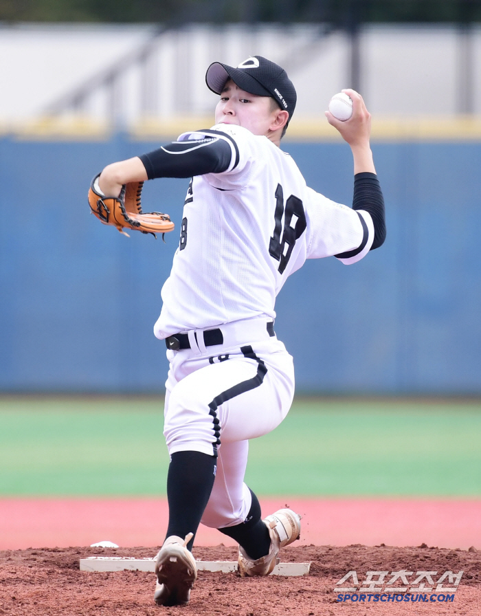 Confident Daegu Sangwon Seo Chan-hyuk, Jangchung High School's 4.2 scoreless innings, advancing to the round of 16 of Daegu Sangwon Cheongryonggi (Cheongryonggi Field)