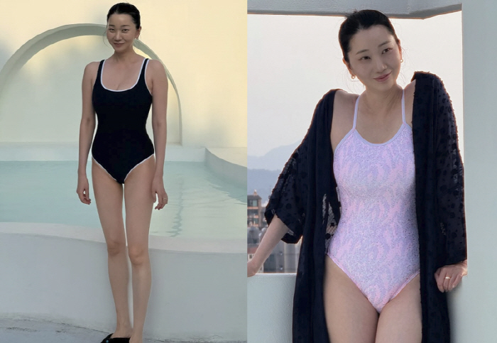 Jang Yoon-ju, Apple hip?Top model's mannequin angular beauty swimsuit