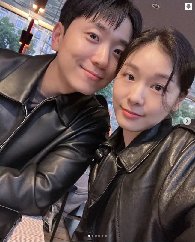  Kim Yu-na ♥ Ko Woo-rim can't give up leather even in summer...an all-black date in Paris