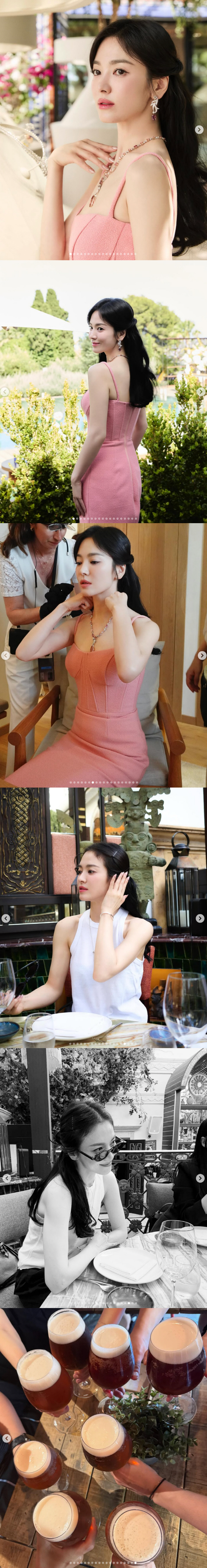 Song Hye-kyo, a beer after work..You're drunk on your beauty