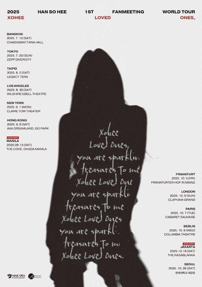 Han Sohee Expands Fan Meeting Tour to 13 Cities Worldwide