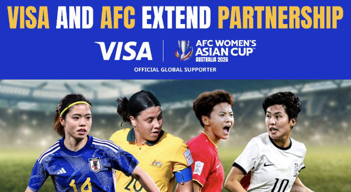 Visa sincerely supports Australia's 女 Asian Cup as a global official sponsor 