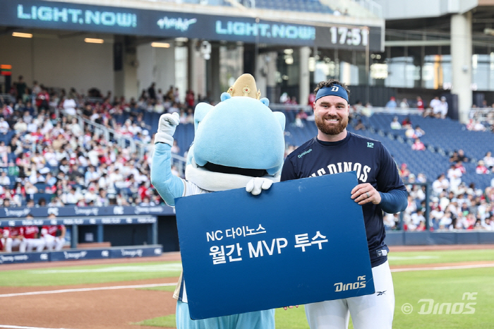 deservedly deserved Logan Park Min-woo was selected as NC's monthly MVP in June