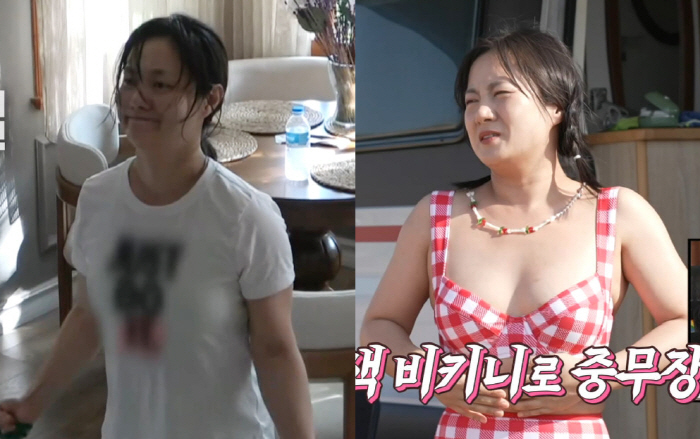 Park Na-rae weighs 48kg and loses 14kg of her flat stomach bikini body and is anxious if she doesn't work out (Na Hon-san) 