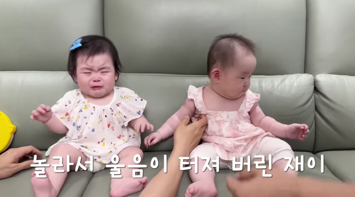 Park Soo-hong's daughter, Jae-yi, got caught in the hair and even hit her head..In the end, bbooeng (Happy Hong)