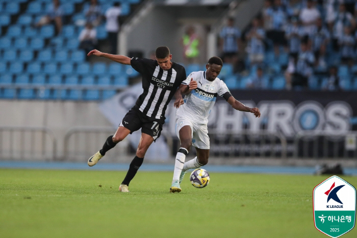  Seongnam Cheonan's dull attack in the hot weather drew 00 without a goal