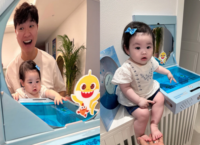 Park Soo Hong's daughter Jay received a limited edition gift..Becoming the Youngest Superstar at 9 Months of Age