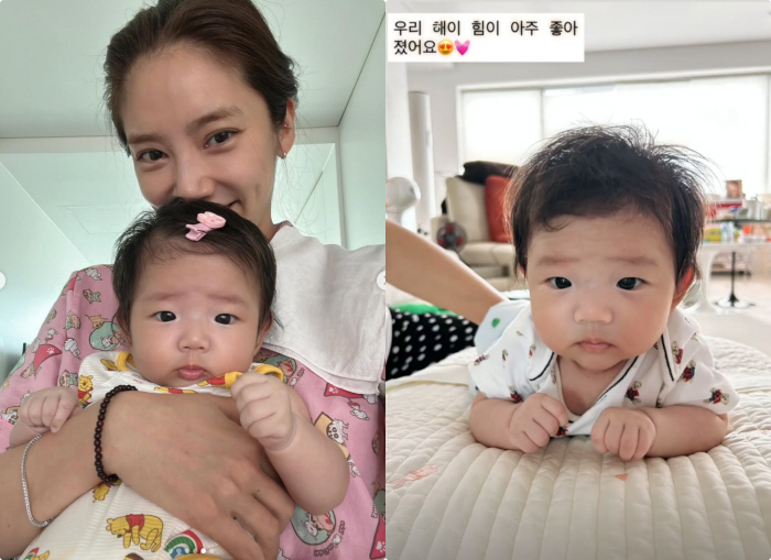 Son Dambi's daughter, ♥ Lee Gyu-hyuk, did you inherit the national team gene? Your strength is very good