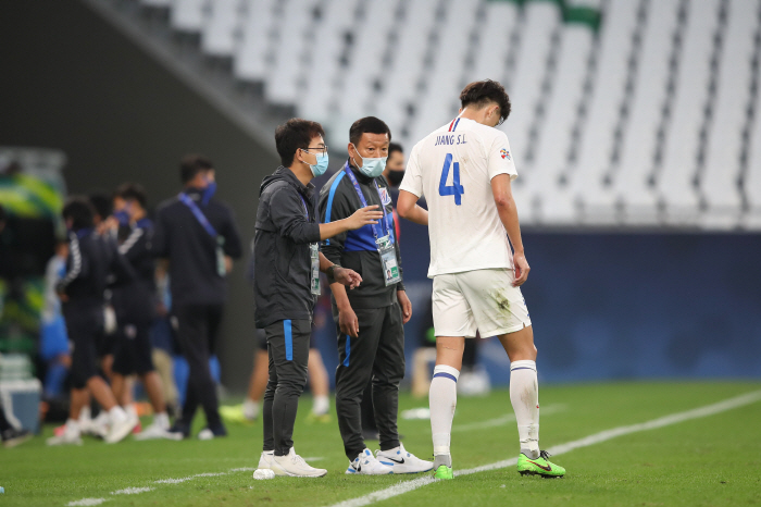 Director Choi Kang-hee, who said he was out of contact, was undergoing knee treatment after returning home...Shandong, acting for the time being