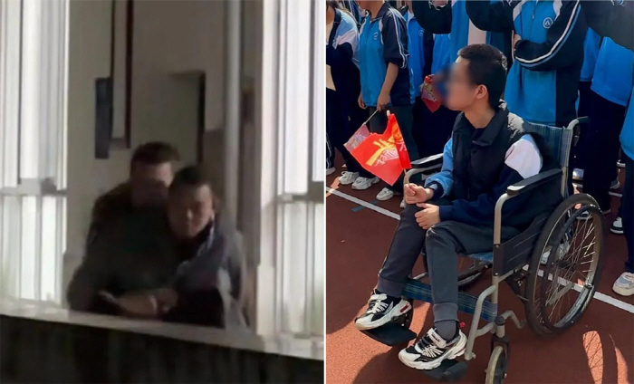 The story of a father who went to school with his son on his back for 12 years...Always be by your side