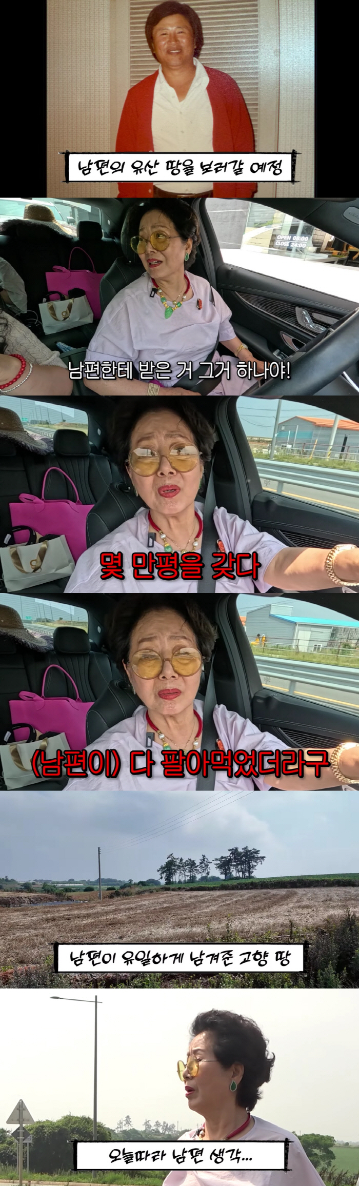 81-year-old Sunwoo Yong-yeo inherited 900 pyeong of land the only inheritance left by a husband