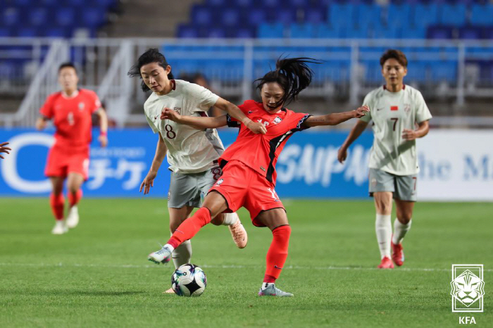 Jang Seul-ki's equalizer → Ji So-yeon 95 minutes Wonder Theater's goal, South Korea, Yao Wei, 1 goal, 1 assist, 22 draw against China (on-site review against China)