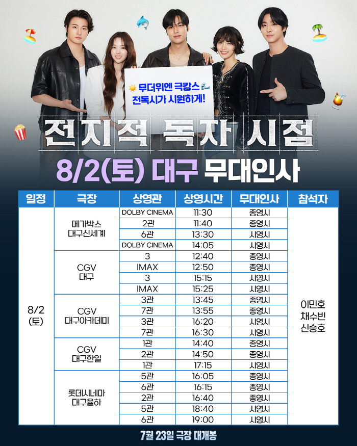 Team Reading, Promotional Work in the 2nd Week of Release...Stage personnel in Daejeon, Daegu, and Busan have been confirmed