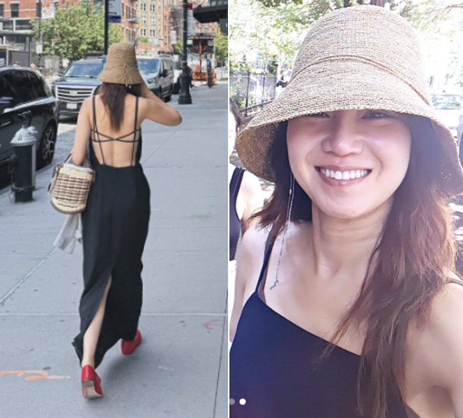 Gong Hyo-jin ♥ I left Korea with Kevin Oh…New York's street backless, and even a sunny smile
