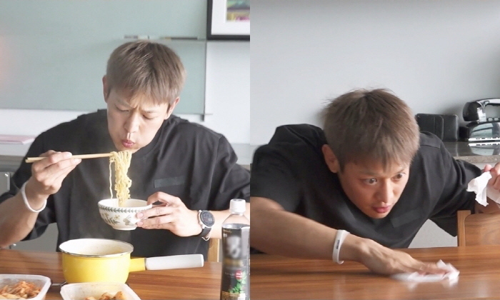 Minho, why would you do that when you cook ramen, you can't understand the back smash? (Na Hon-san)