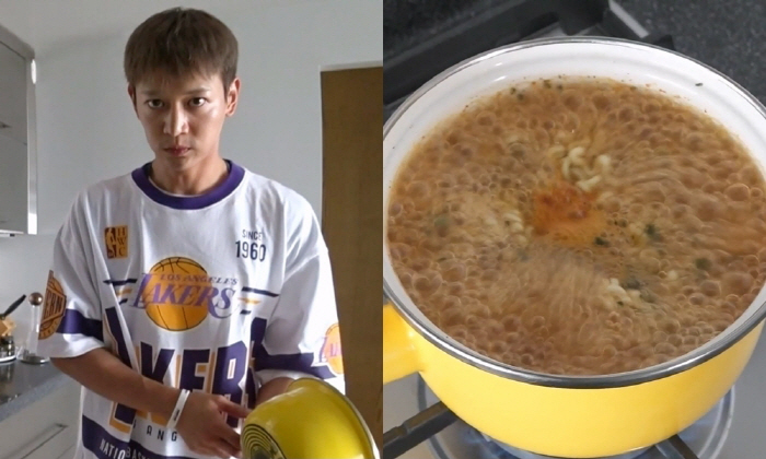 Minho, why would you do that when you cook ramen, you can't understand the back smash? (Na Hon-san)