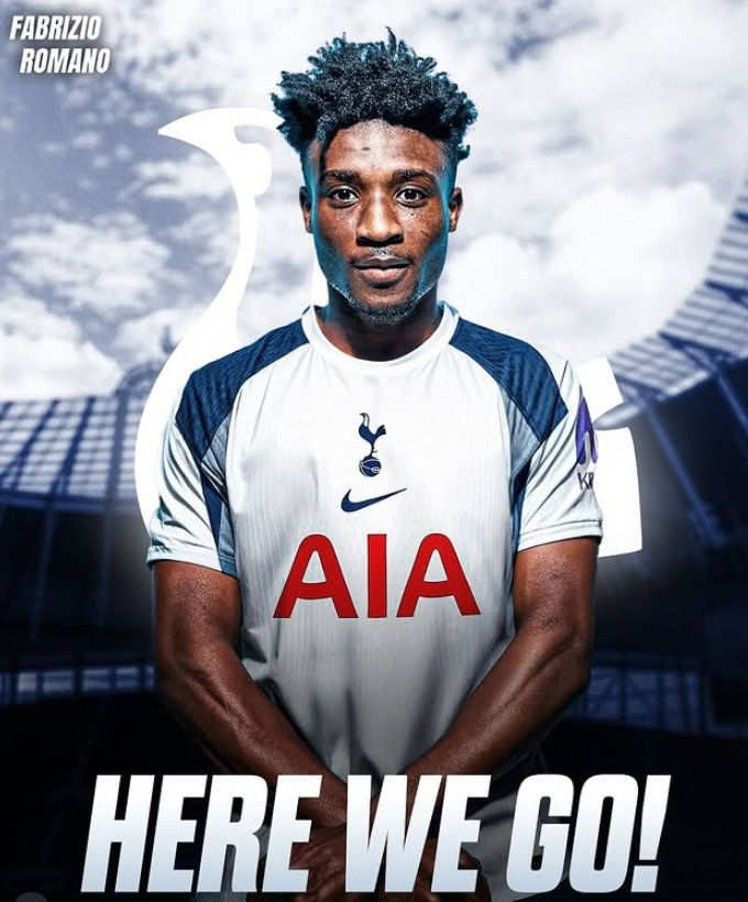  Fans, there will be many things to see  Tottenham's 4th summer recruitment official announcement! Winger Kudus, born in 2000, signed for 102.2 billion