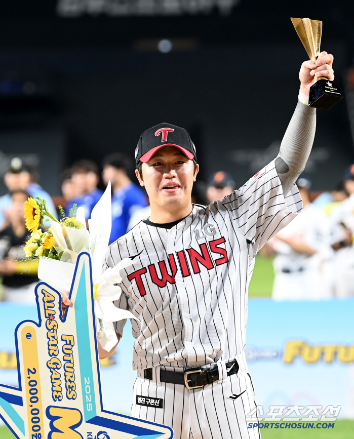  Future's All-Star Game MVP Son Yong-joon raises the trophy!