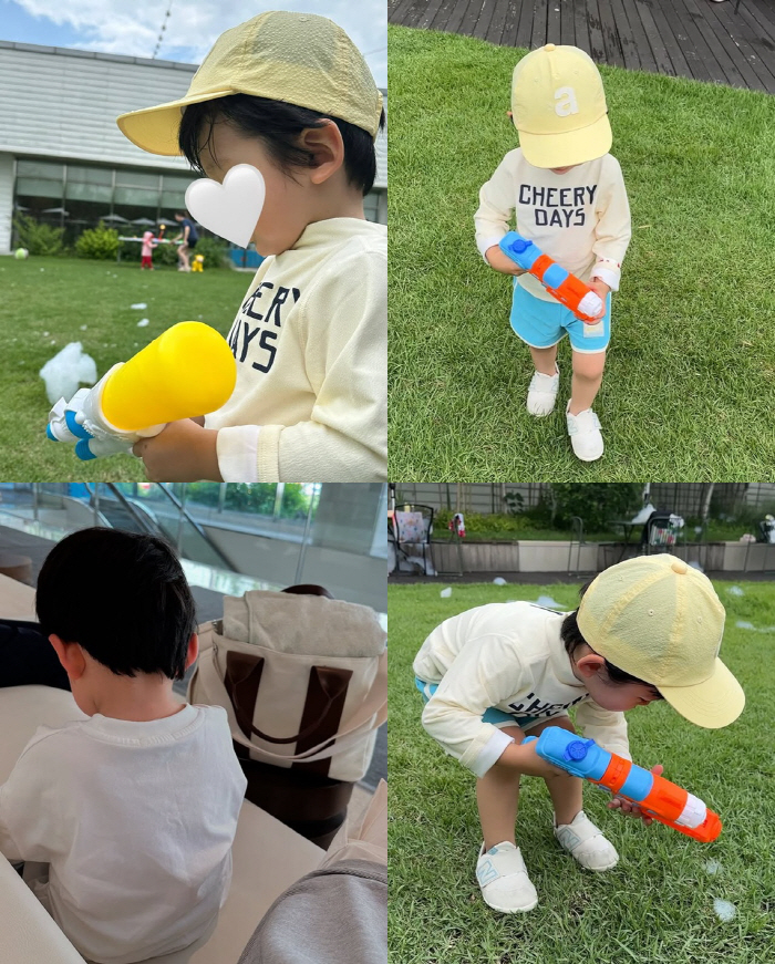 Eric ♥ Na Hye-mi reveals her first son's face for the first time, from a swimsuit to a water gun play