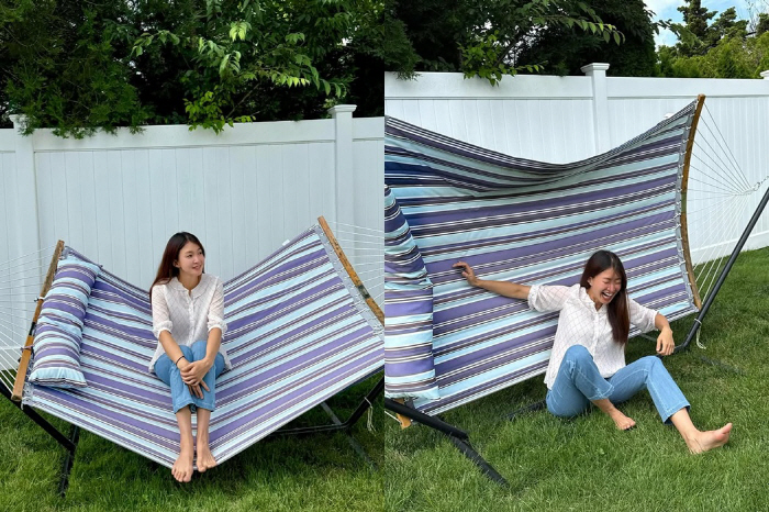 Lee Si-young, who went to the U.S., is pregnant with her second child..fall in a hammock