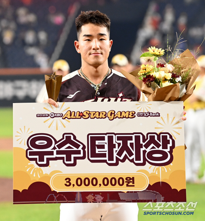  Ahn Hyun-min wins the Outstanding Batter Award