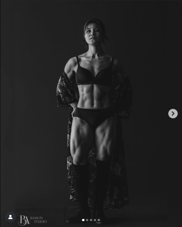 Kim Hye-sun's body-proven muscles, not words