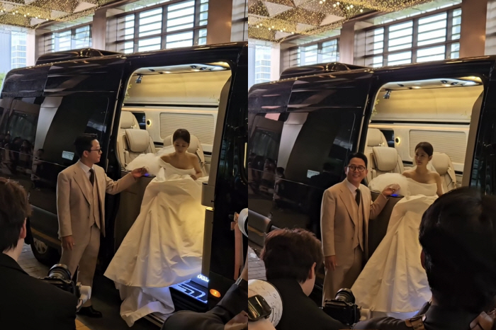 New bride Kim Jun-ho, ♥ Kim Jimin holding hands and exploding with smiles...I'm glad I got married