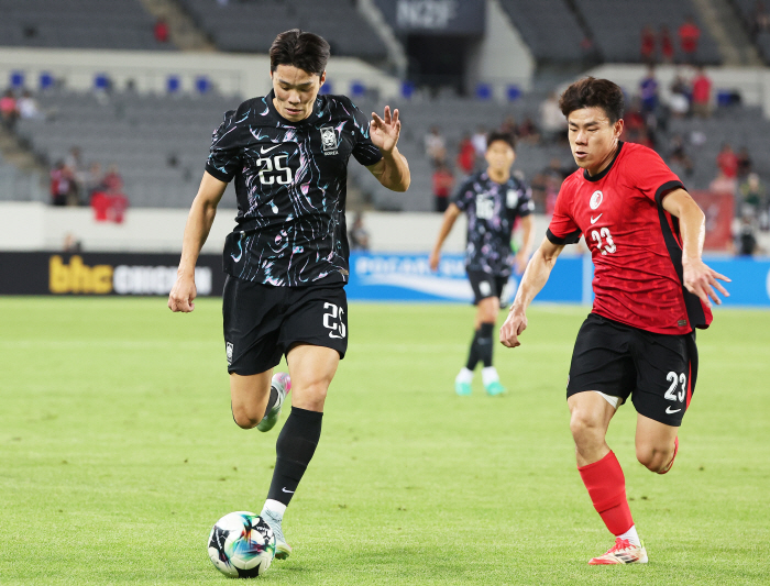 The two targets of Hong Myung-bo-sik's three-back with the striker as a wingback, two lines  maximizing attack power