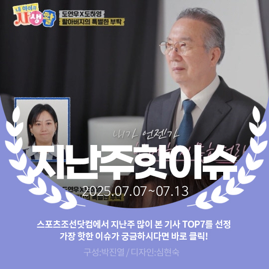  Thanks to last week's hot issue, Do Kyung-wan and Jang Yoon-jung, my father gained confidence