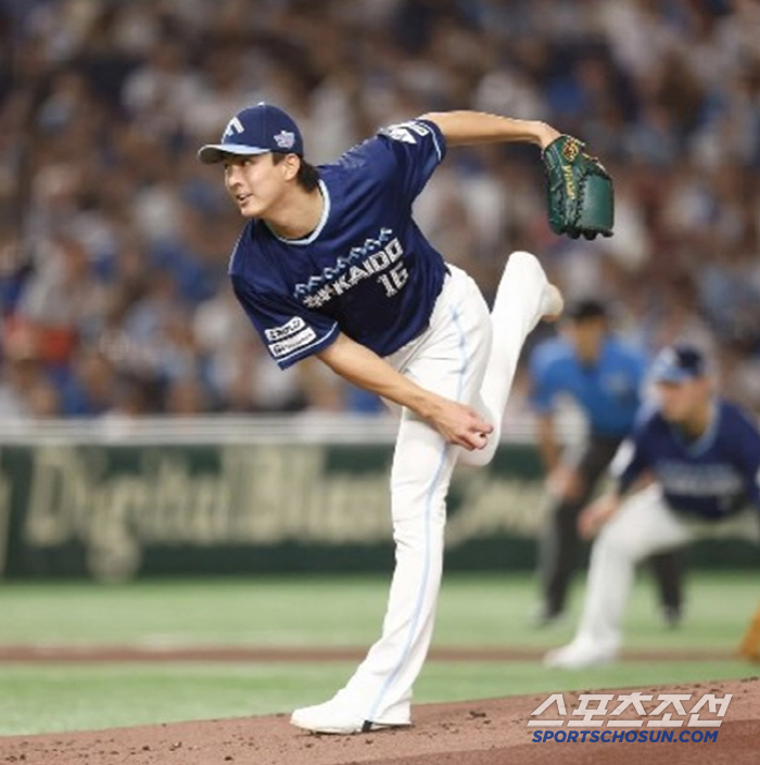 The Japanese left-hander shot the best at 160kmh, but...It'd be great if we could catch control of the ball. 