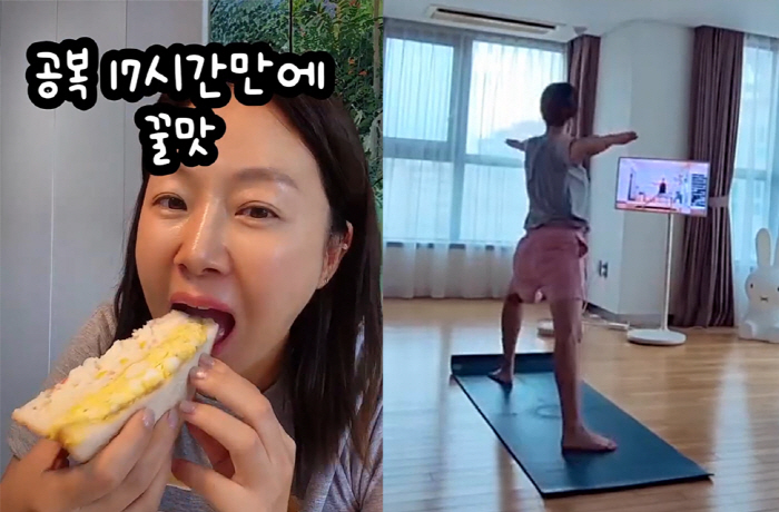 Park Jun-hyung ♥ Kim Ji-hye, 168cm, 58kg. You said you gained weight. It's delicious after eating on an empty stomach for 17 hours