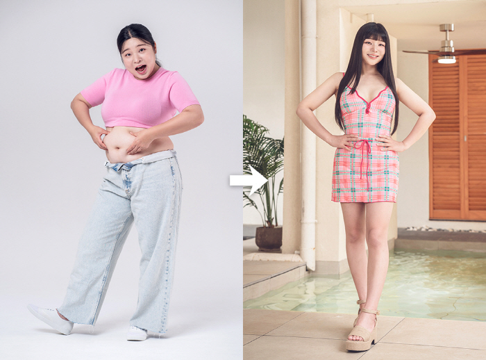 Shin Hye-sun lost 21kg and had breast surgery..I can't believe my swimsuit fits me! I'm so touched