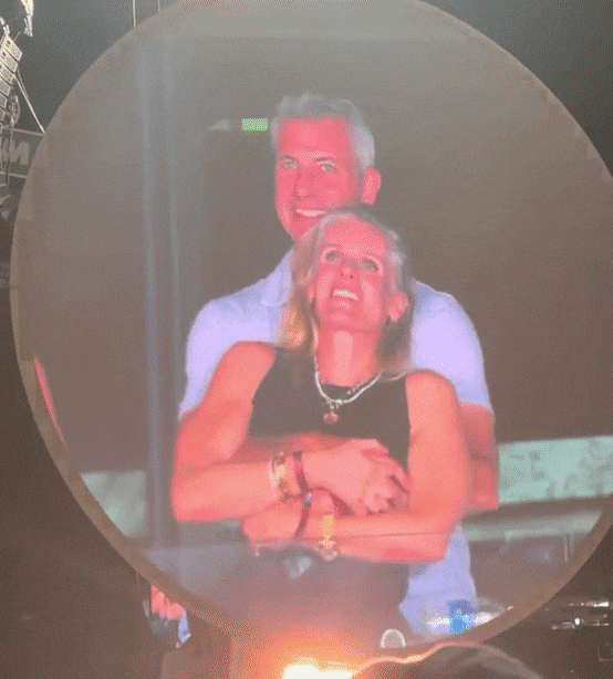 I caught an affair on the electronic display of the concert..The CEO and the staff are caught