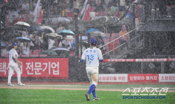  KT Hanwha is suspended again due to heavy rain