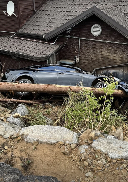 Kim Soo-mi's daughter-in-law, Seo Hyo-rim, was trapped in a landslide, saying, 'Car overturning, electricity cut off...'The first horror I've ever experienced'