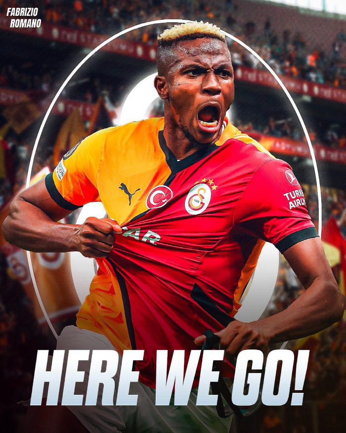 Here we go! I'm going to Galatasaray to Manchester United...120 billion Neapolitan monster striker has finally made up his mind