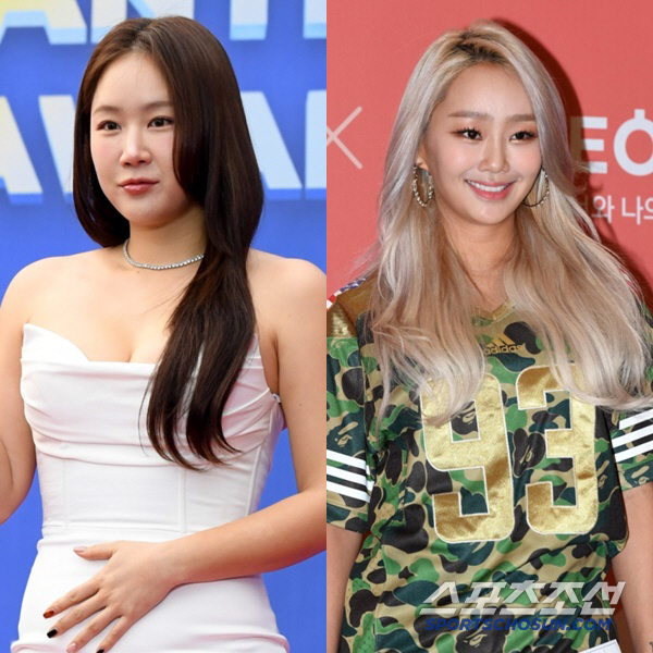 Soyou and Hyorin are at odds with each other. It's worth mentioning. You're so playful. (Sweet brother)
