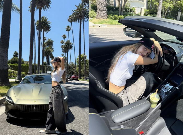 Lisa, 28, drove a Ferrari supercar to L.A....Young and rich with money and love. 