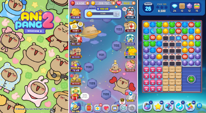 Mobile puzzle game Anipang 2, popular IP WadaAffiliate events and updates featuring Dagom