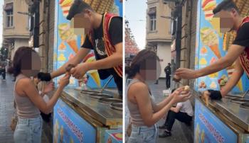 He pretended to give Turkish ice cream to his chest. Controversy over sexual harassment