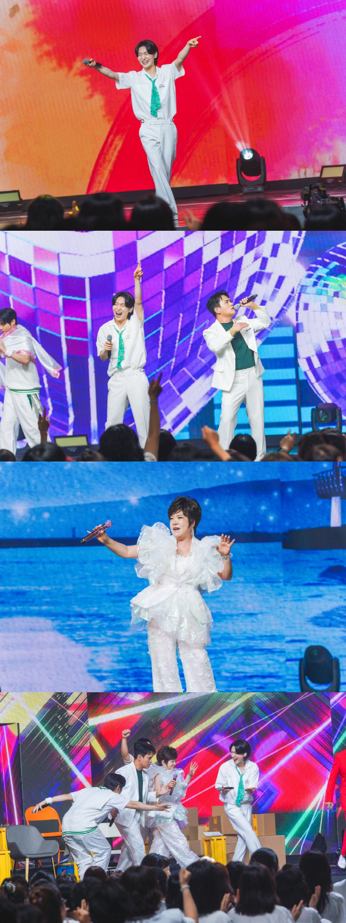 Kim Yongbin, senior Kim Yeonja, trance and head banging dance..Excitement  explosion