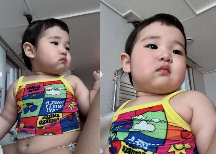 Lalalal's 1-year-old daughter, 4th out of 100 infants and toddlers..She weighs about this much