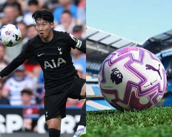 Son Heung-min kicks it himself. The first EPL Puma official ball in Korea against Tottenham Newcastle...Purple  Pink Design Eyes