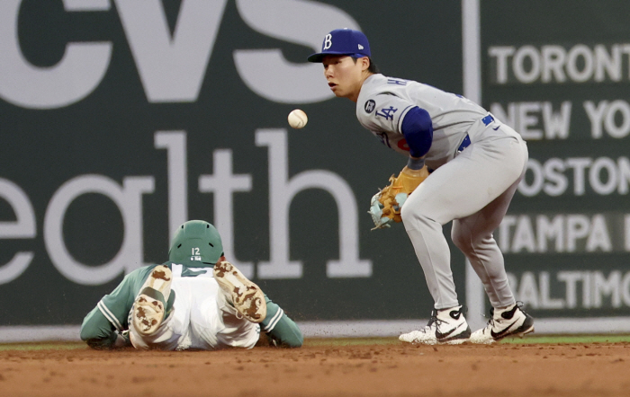 KKKK, bat escapes the ball. Los Angeles Dodgers' Kim Hye-sung failed to get four strikeouts from four at-bats against Boston. batting average of 0.100 → .300 in the second half of the year, on the verge of collapse