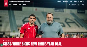As a reality, Gibbs-White, which Tottenham's grandfather Tottenham worked on, withdrew his intention to transfer  renewed his three-year contract with Nottingham