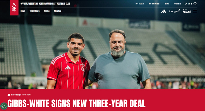 As a reality, Gibbs-White, which Tottenham's grandfather Tottenham worked on, withdrew his intention to transfer  renewed his three-year contract with Nottingham
