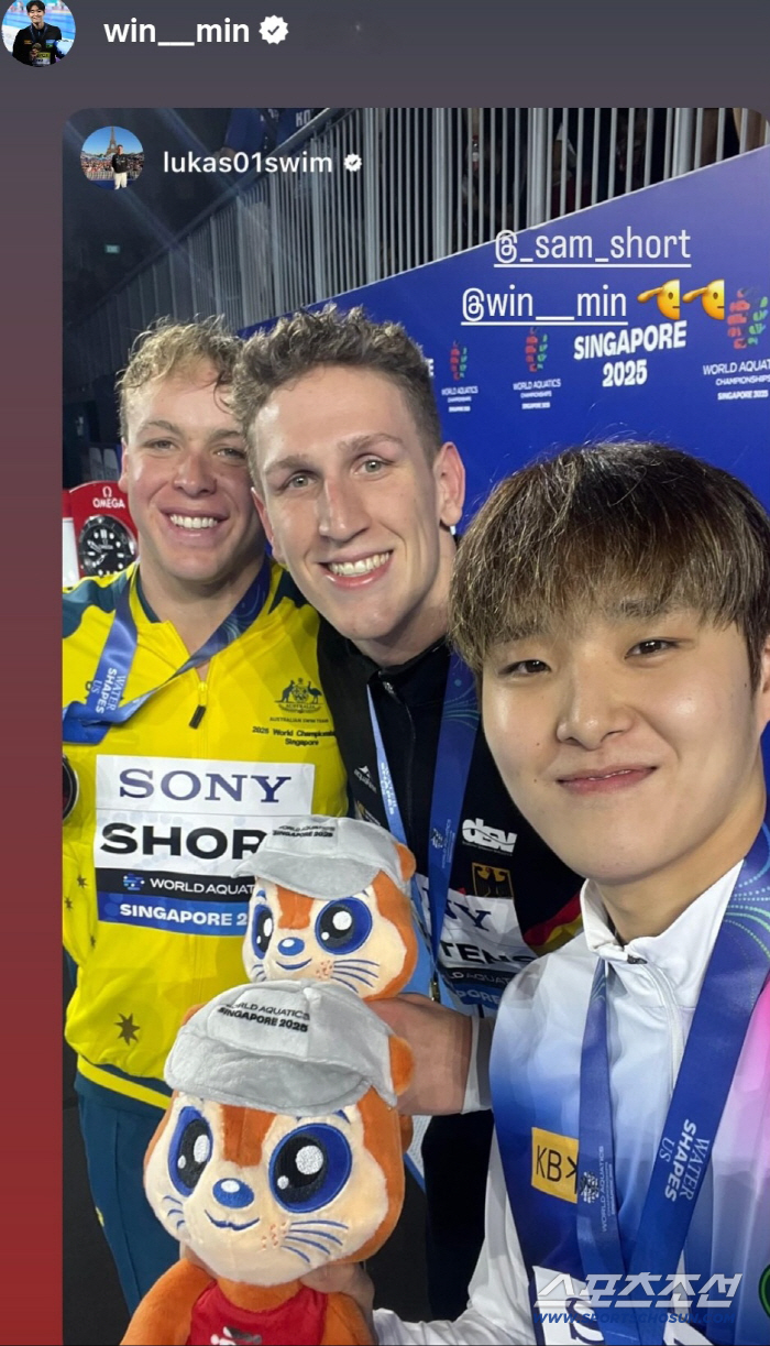 King Woo-min Kim Woo-min's secret to the 0.25 second difference was the last 50 metersI wish you strength in the 800m relay for the second consecutive medal
