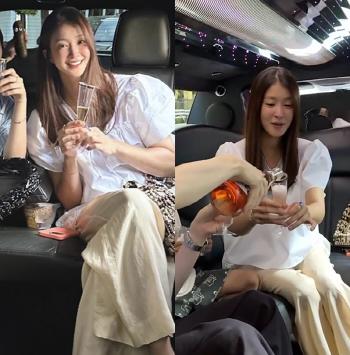 Lee Si-young, super luxurious drinking party during the second pregnancy?Non-alcoholic champagne clarification