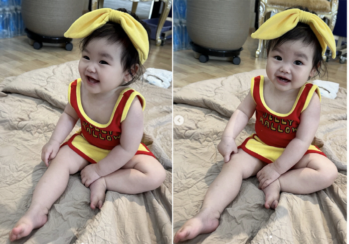 Park Soo Hong ♥ Kim Daye's daughter Jay, swimsuit is also perfect! Long legs are my dad's DNA