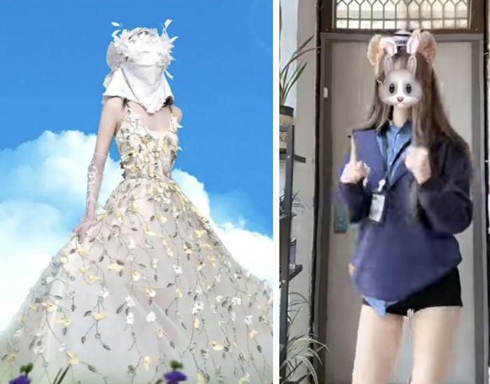 Faceless concert mask girl singer lip sync no...The sad reason why my face is covered